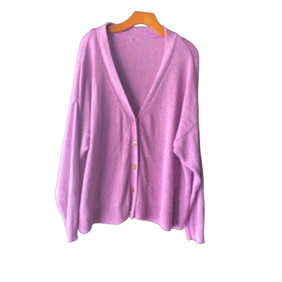 Oversized pink cardigan - Picture 2 of 9